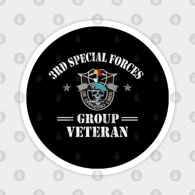 Proud US Army 3rd Special Forces Group Veteran De Oppresso Liber SFG - Gift for Veterans Day 4th of July or Patriotic Memorial Day Magnet by Oscar N Sims